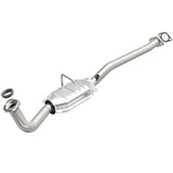 MagnaFlow direct-fit catalytic converter fits 1998-2001 Chevrolet Geo Metro and 1995-2001 Suzuki Swift, this and 1998-2001 Geo Metro/Swift 1.3 rr OE 1.3 inch inlet/outlet stainless