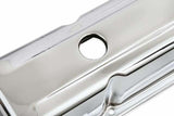 Mr. Gasket chrome tall style valve covers without baffle SBC Chevy steel 9801