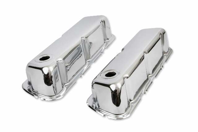 Mr. Gasket chrome valve covers Ford steel 9804