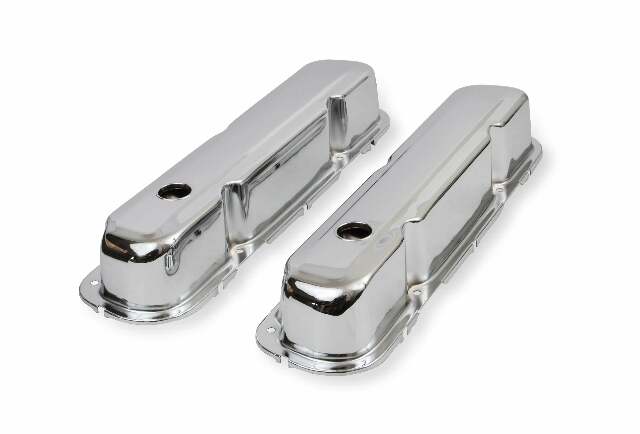 Mr. Gasket chrome tall style valve covers steel 9806