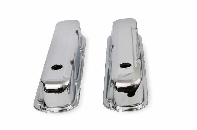 Mr. Gasket chrome tall style valve covers steel 9806