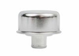 Mr. Gasket breather/oil filler cap push in valve cover breather fits SBC Chevy chrome polished steel 9810