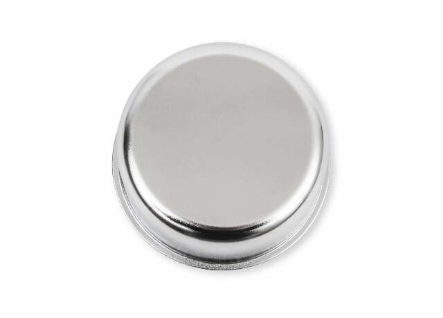 Mr. Gasket breather/oil filler cap push in valve cover breather fits SBC Chevy chrome polished steel 9810