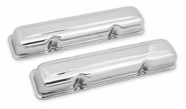 Mr. Gasket valve cover chrome 9830CMRG black steel 2493