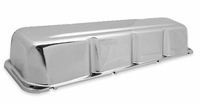 Mr. Gasket valve cover chrome 9830CMRG black steel 2493