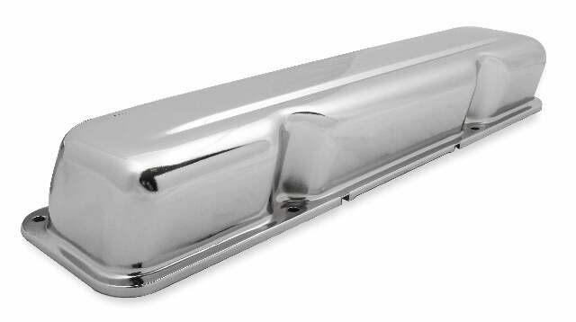 Mr. Gasket valve cover chrome 9830CMRG black steel 2493