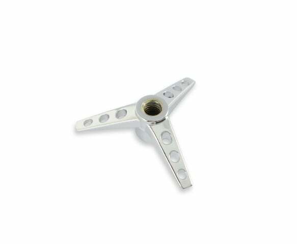 Mr. Gasket air cleaner wing nut tri bar 1/4 10 thread steel chrome 1/4-10 thread 9868