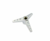 Mr. Gasket air cleaner wing nut tri bar 1/4 10 thread steel chrome 1/4-10 thread 9868