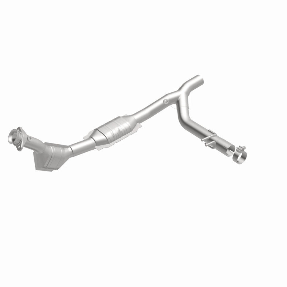 MagnaFlow direct-fit catalytic converter for 1999-2000 Ford F-150 5.4L passenger side stainless steel Federal EPA compliant OBDII 93397