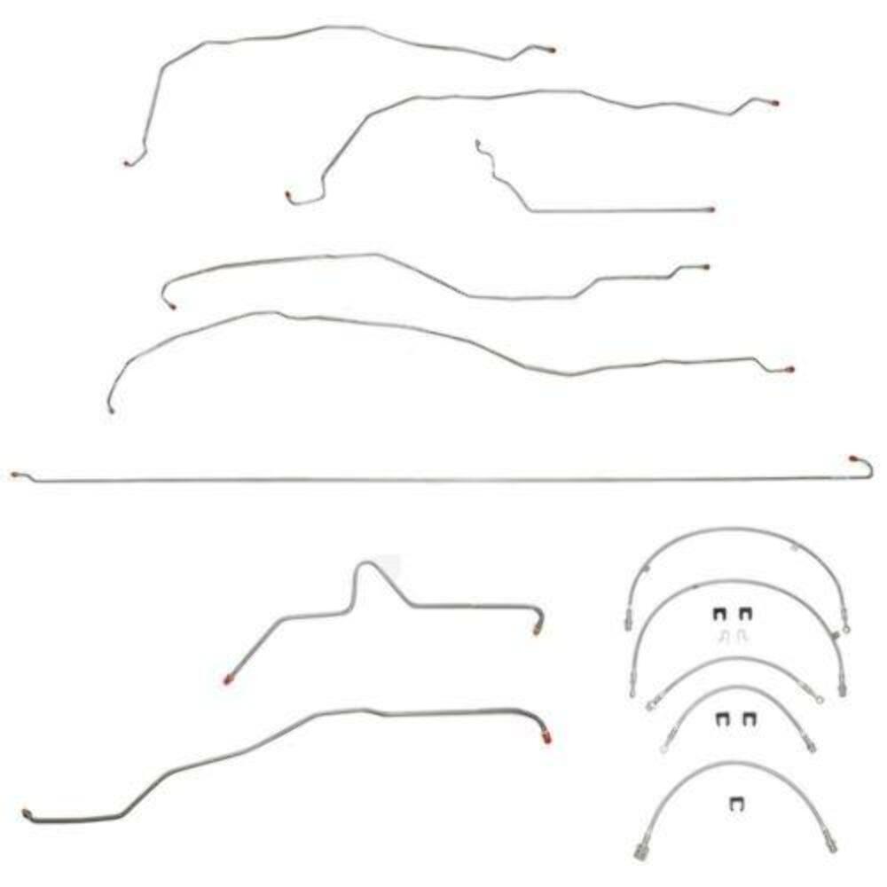 t 99-02 Chevrolet Silverado 1500 Brake Line & Hose Kit 4WD Reg Cab/Short Bed Fine Lines