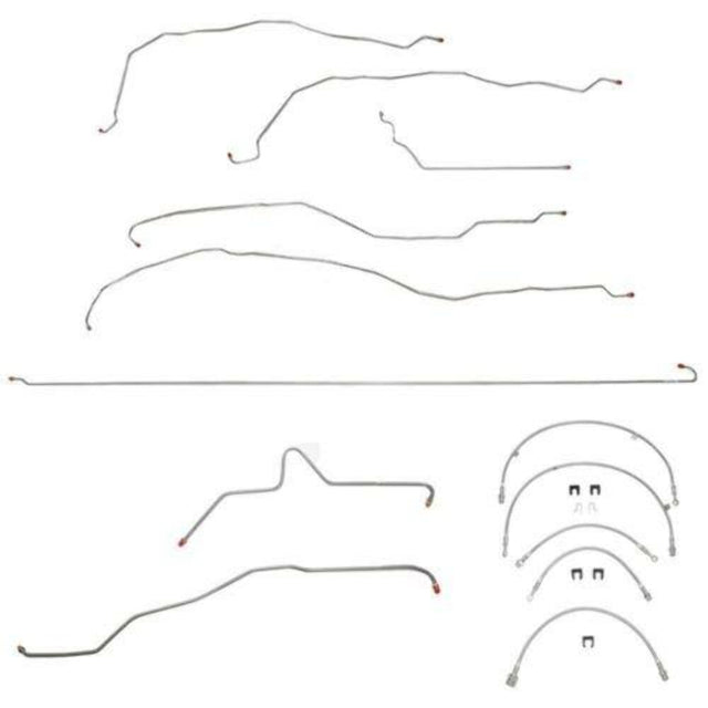 t 99-02 Chevrolet Silverado 1500 Brake Line & Hose Kit 4WD Reg Cab/Short Bed Fine Lines
