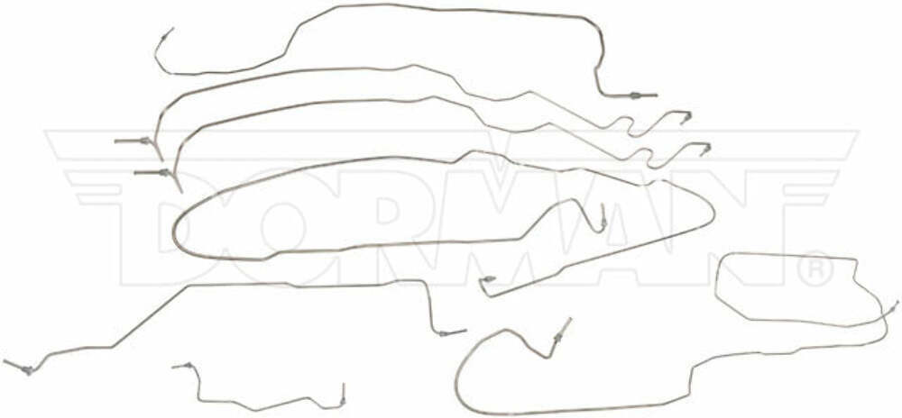 t 99-02 GM 2500 Reg Cab 96'' Bed Complete Brake Line Kit; S/S FL919136 Fine Lines