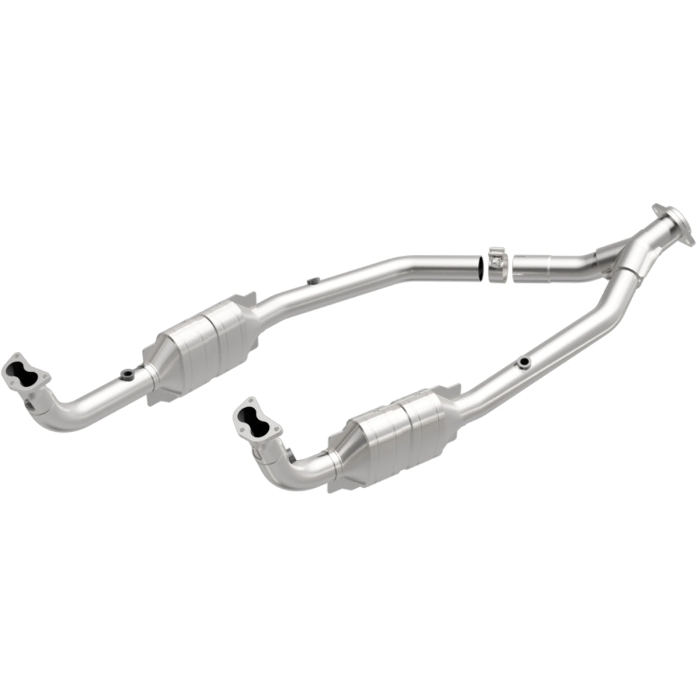 MagnaFlow direct-fit catalytic converter fits 1999-2002 Land Rover Discovery 4.0L and 2003-2004 Land Rover Discovery 4.6L stainless steel CARB compliant OBDII 49720