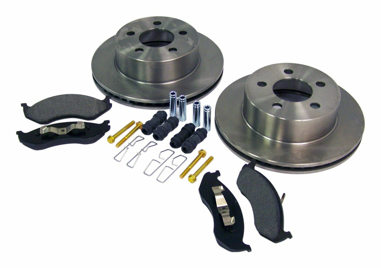 t 99-06 Jeep Wrangler Brake kit Rotors Pads & Hardware Crown Automotive