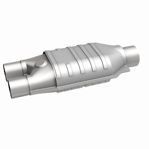 MagnaFlow universal catalytic converter 2.5 inch inlet/outlet stainless steel Federal EPA compliant OBDII 99007h