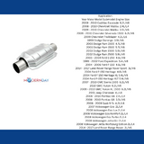 MagnaFlow universal catalytic converter 2.5 inch inlet/outlet stainless steel Federal EPA compliant OBDII 99106h