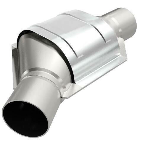 MagnaFlow universal catalytic converter 2.5 inch inlet/outlet stainless steel Federal EPA compliant OBDII 99176h