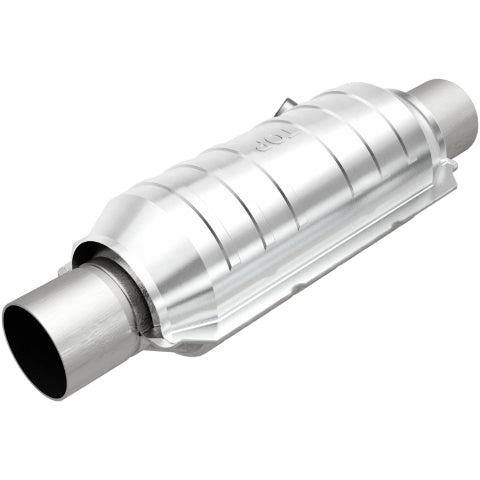 MagnaFlow universal catalytic converter 2.5 inch inlet/outlet stainless steel Federal EPA compliant OBDII 99326h