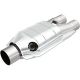 MagnaFlow universal catalytic converter 2.5 inch inlet/outlet stainless steel Federal EPA compliant OBDII 99667h