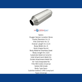 MagnaFlow universal catalytic converter 3 inch inlet/outlet stainless steel Federal EPA compliant OBDII 99759h
