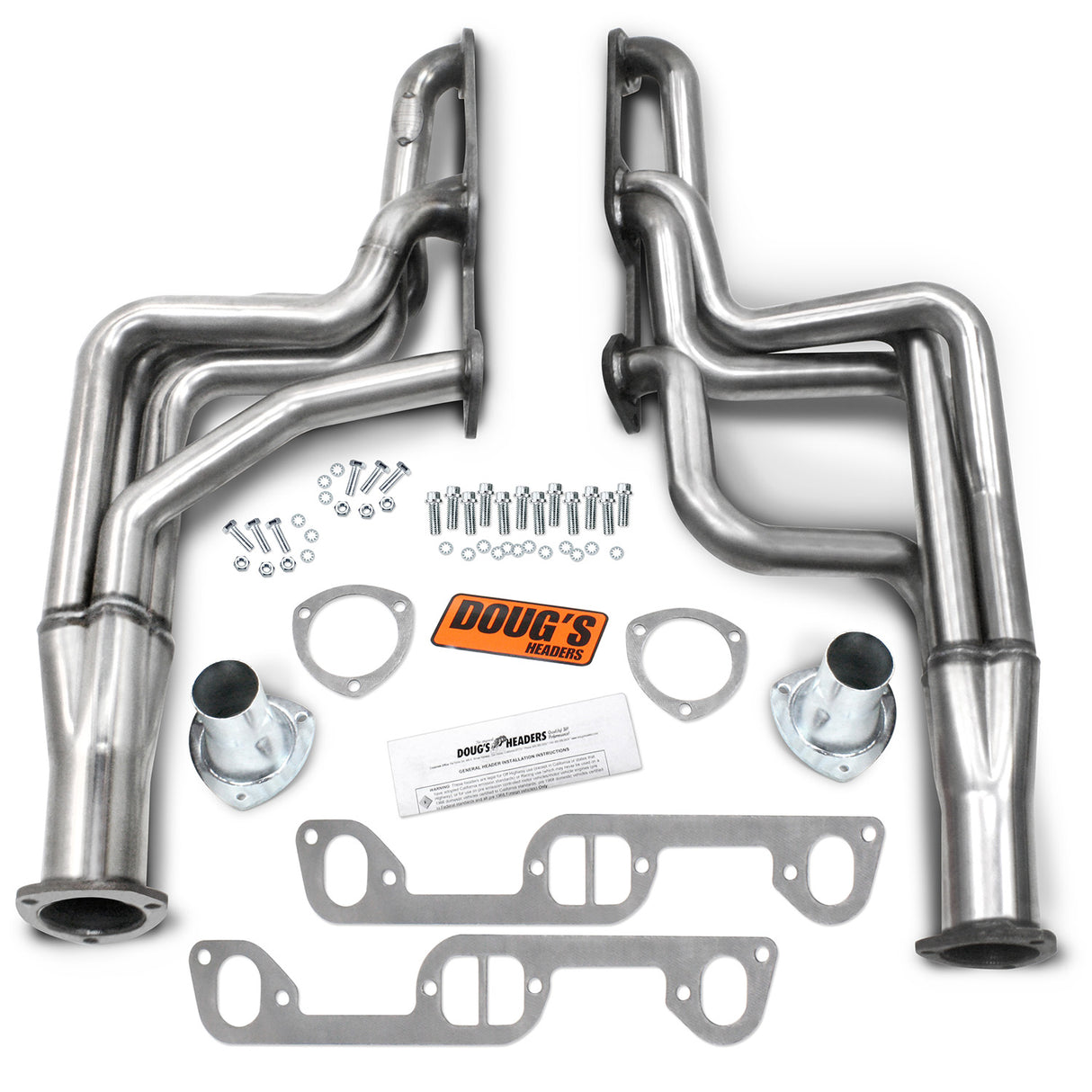 Long Tube Headers for 68-72 GTO 326-455 W/O EGR/A.I.R. 1-3/4in Primary D590-SS