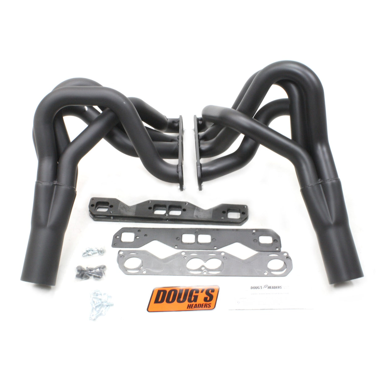 Fenderwell Headers for 62-67 Nova 265-400 SBC 2in Primary Black Coated D365-B