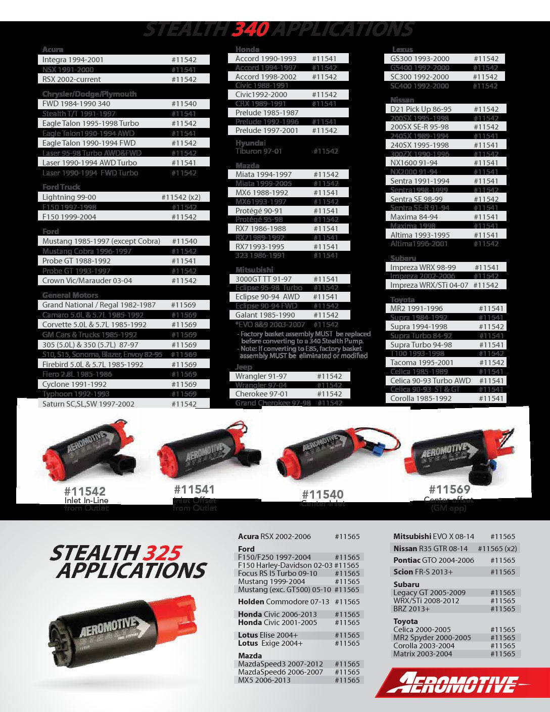Aeromotive fuel pump Stealth 11565