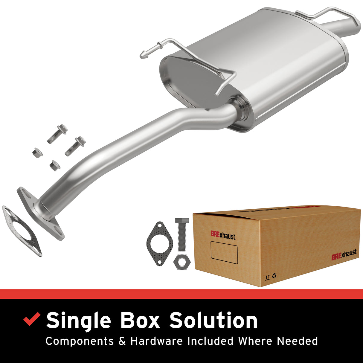 2000-2005 Hyundai Accent Direct-Fit Muffler Kit 108-0063 aluminized steel