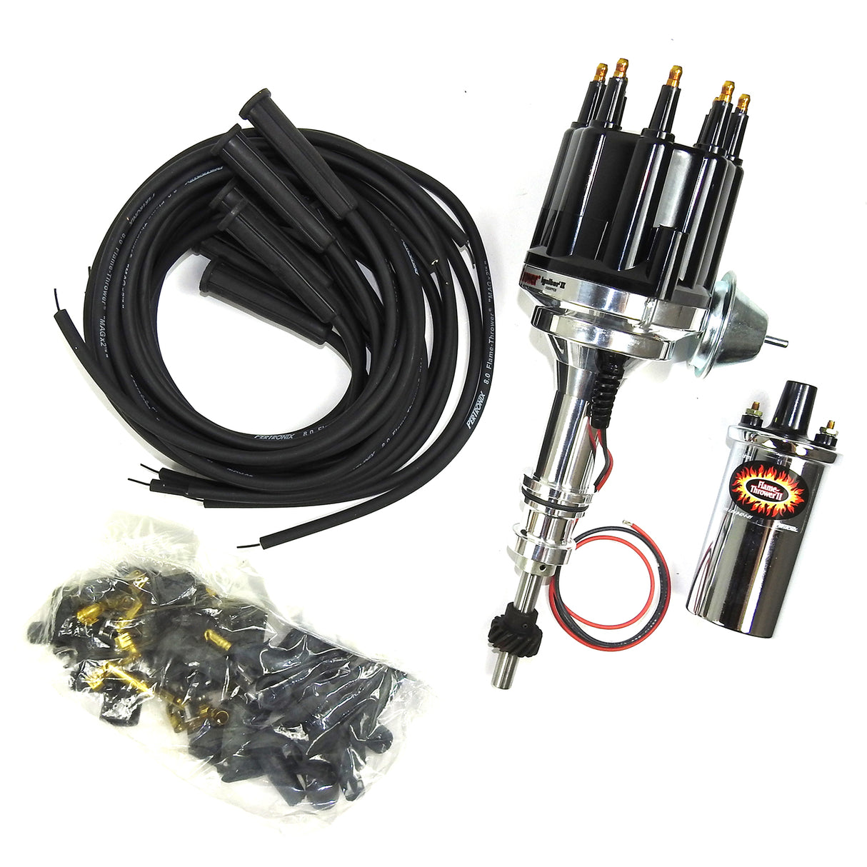 PerTronix Ignitor II electronic ignition kit Ford chrome black D131710
