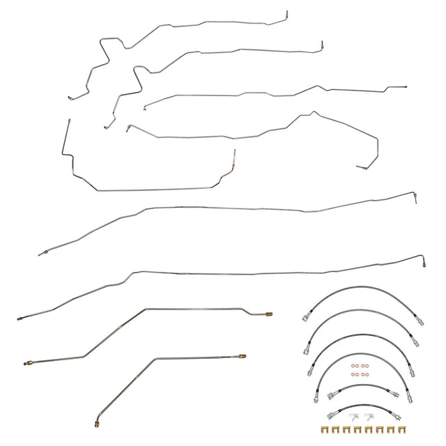 Brake Line for 2011 GMC Sierra 2500HD 6.0L, , Reg w/ Long; Complete ABS 4WD stainless steel