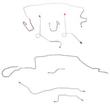 1968-1969 Plymouth Barracuda Complete Brake Line Kit Power Brakes CBK0584SS