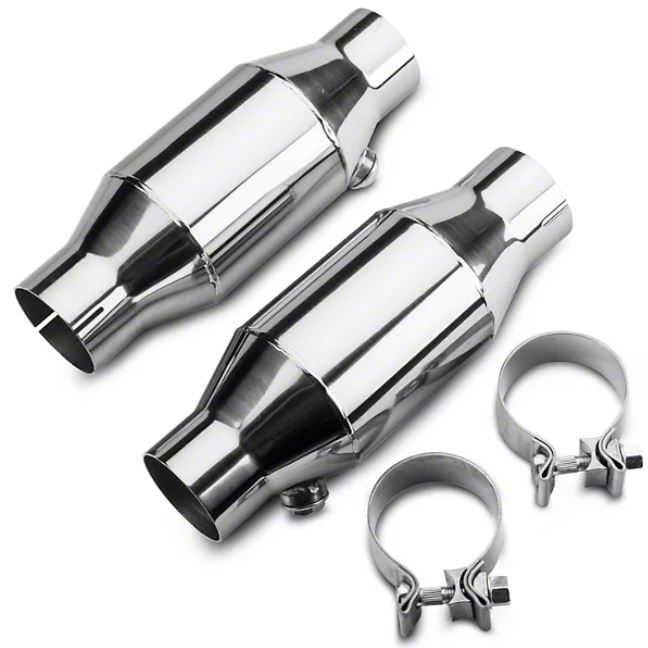 Universal High Flow 2.5 Inch Mini Catalytic Converters Metallic Substrate