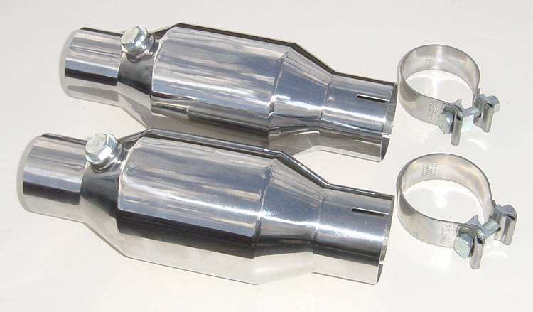 Universal High Flow 2.5 Inch Mini Catalytic Converters Metallic Substrate