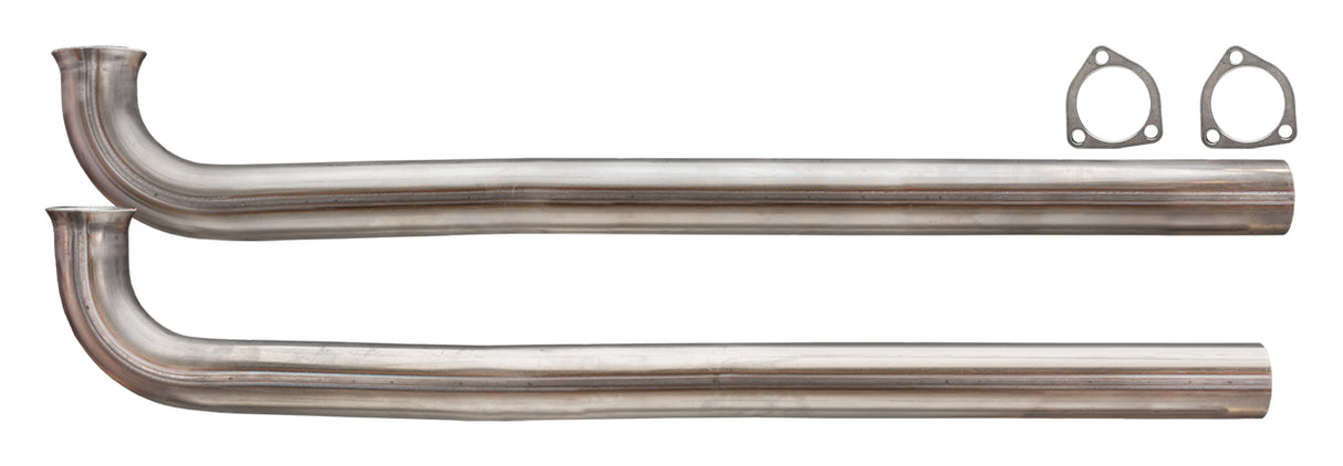 1964-1967 Pontiac 2.5 Inch Manifold Downpipes With HO-Ram Air 3 Bolt Flanges