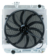 Mustang Aluminum Radiator and 16 Inch Fan Kit 64-66 Mustang 5.0 Auto