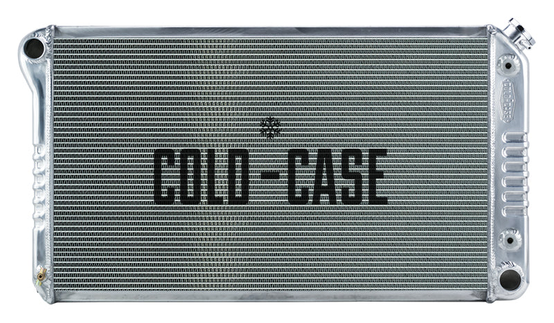 68-72 GM A Body Aluminum Radiator Automatic Transmission radiator for 1968-1972 2 row aluminum polished