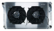 68-77 A-Body Aluminum Radiator Manual Dual 14 Inch Fan Kit radiator for 1968-1977 GTO 2 row aluminum polished