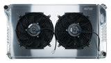 68-77 A-Body Aluminum Radiator Manual Dual 14 Inch Fan Kit radiator for 1968-1977 GTO 2 row aluminum polished