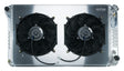 67-76 Chevy GMC Pickup Truck Aluminum Radiator And 12 Inch Fan Kit AT row aluminum polished