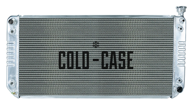 88-98 GM Truck 1500 w/ Oil Cooler Aluminum Radiator radiator row aluminum polished