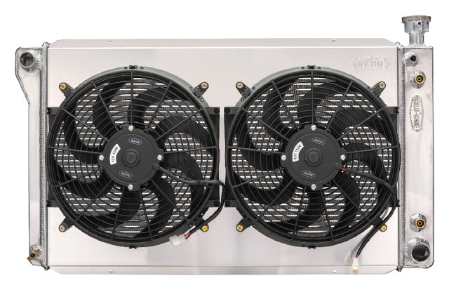 88-98 GM 1500 Truck W/Out Oil Cooler Aluminum Radiator Kit radiator row aluminum polished