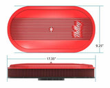Holley Vintage Series Oval Air Cleaner - Gloss Red Machined - 120-404