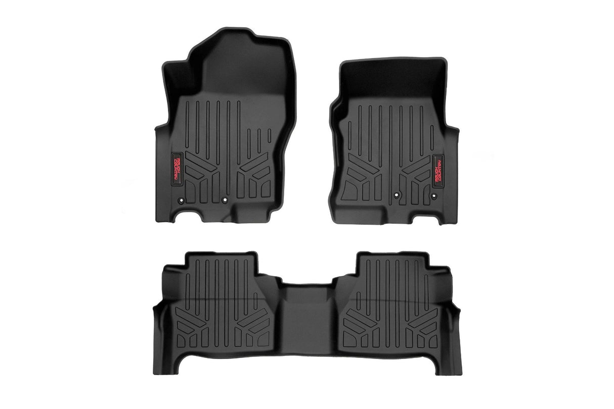 Fits Nissan Frontier 2WD/4WD (2022-2024) Floor Mats; FR & RR; Crew Cab; M-80515