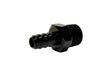 Patriot Fittings adapter fitting 3/8 inch NPT Male to 3/8 inch Hose Barb Straight Aluminum Black Anodized PF-4202
