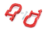 Fits Chevy Silverado 1500 2&4WD (2014-2018 & Classic) Tow Hooks Forged Red RS134
