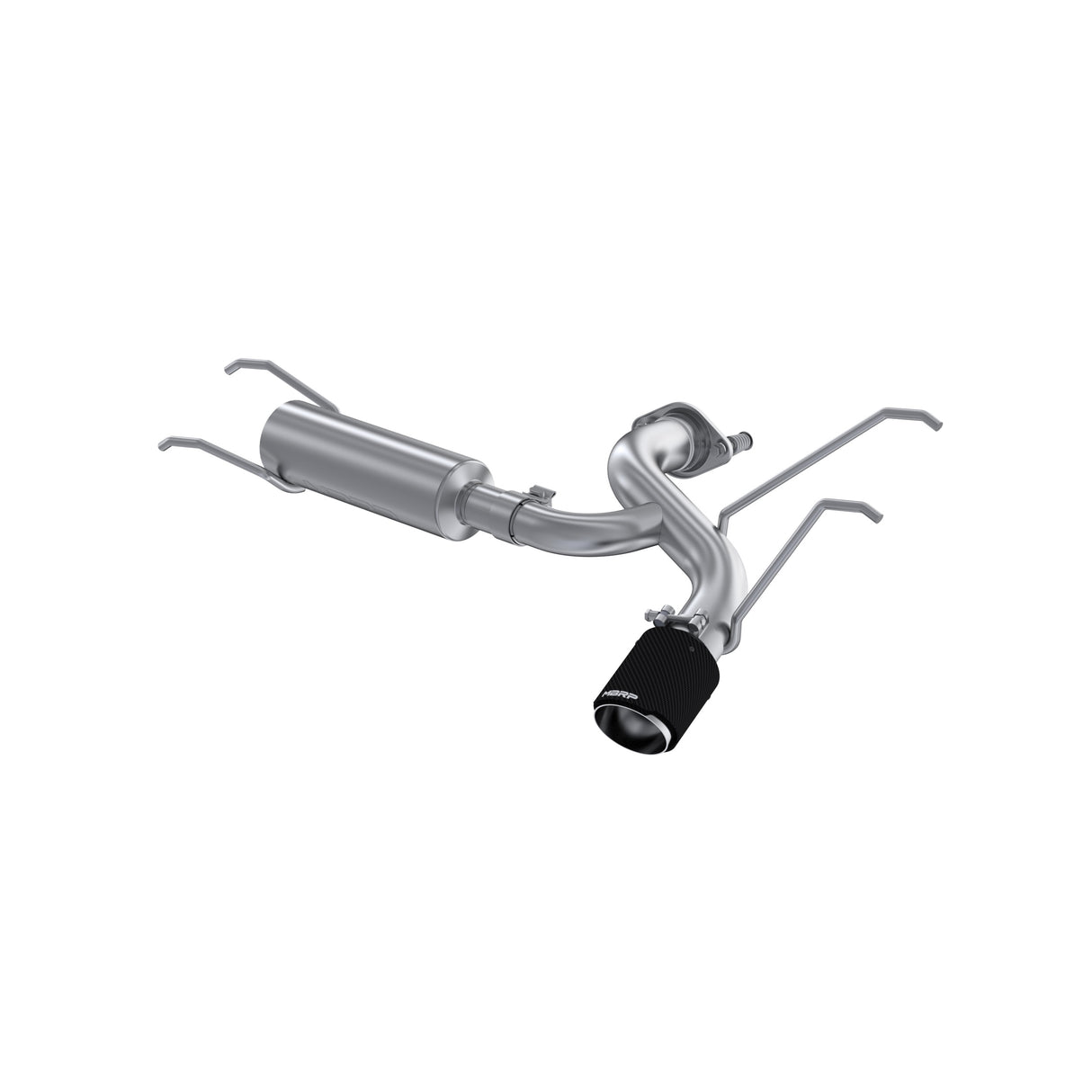 MBRP axle-back exhaust system 2.5 inch single rear exit Armor Pro Series T304 stainless steel carbon fiber tip