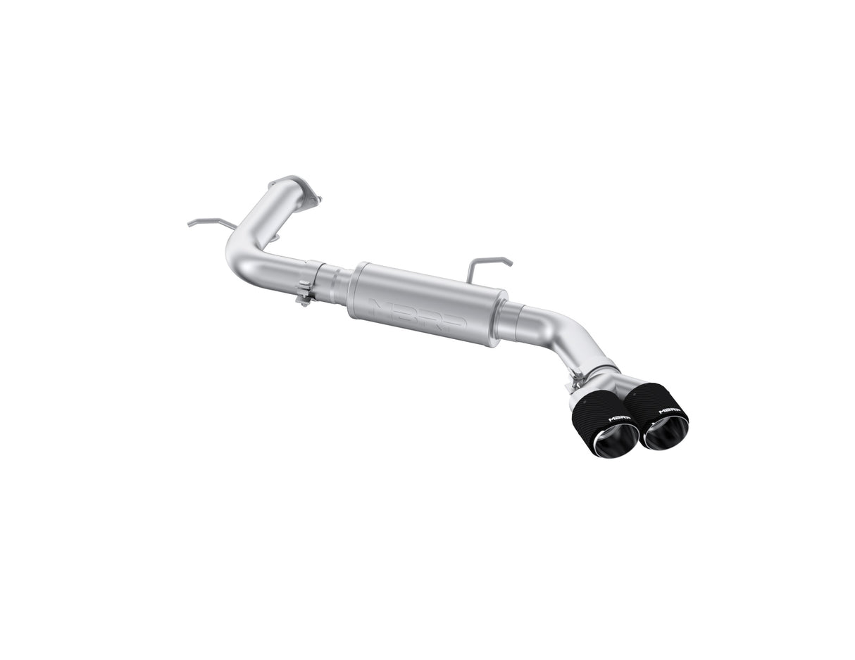 MBRP axle-back exhaust system fits 2021-2025 Hyundai 3 inch single rear exit Armor Pro Series T304 stainless steel carbon fiber tip S47123CF