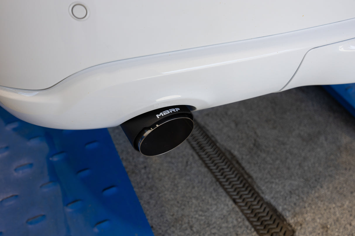 MBRP cat-back exhaust system 3 inch dual rear exit Armor Pro Series T304 stainless steel carbon fiber tip