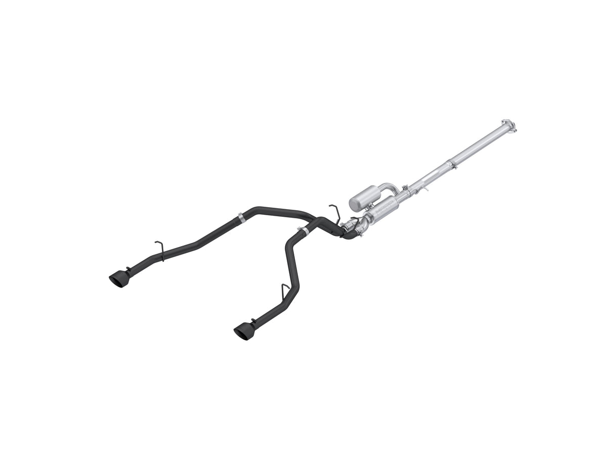 MBRP cat-back exhaust system fits Ram 1500 3 inch dual split rear exit aluminized steel S5156BLK