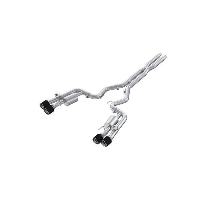 MBRP exhaust system fits Ford Mustang 3 inch dual split rear exit Armor Pro Series T304 stainless steel carbon fiber tip